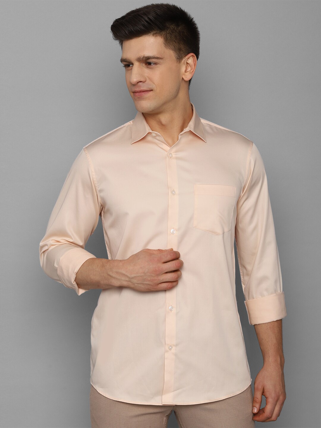 

Allen Solly Men Beige Slim Fit Casual Shirt