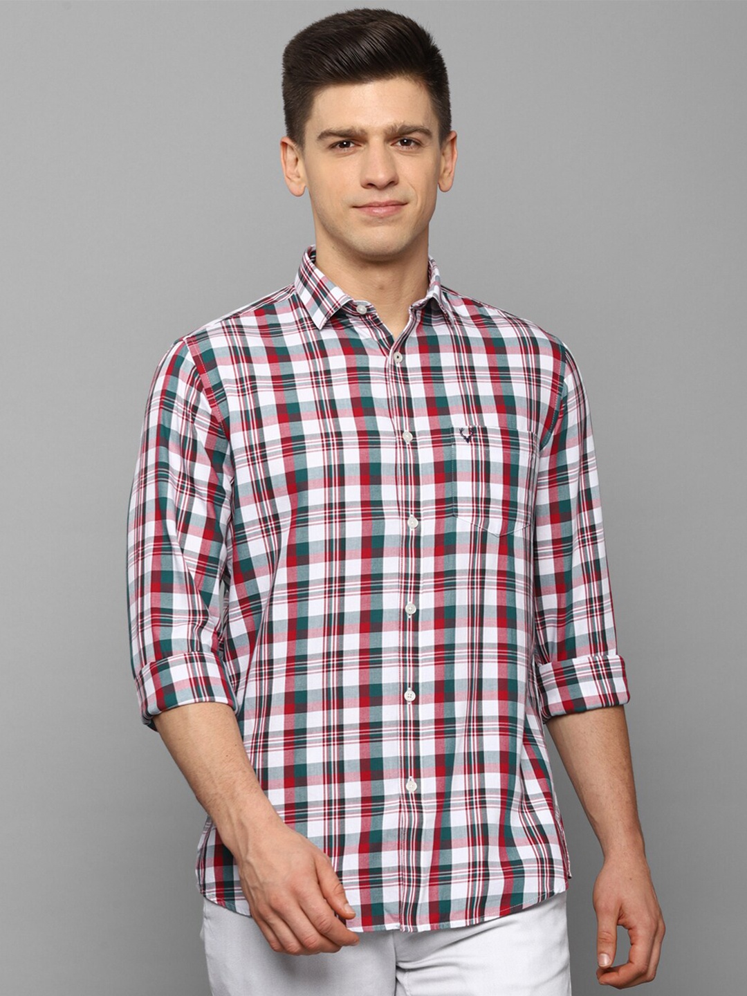

Allen Solly Men Multicoloured Slim Fit Tartan Checks Checked Casual Shirt, Multi