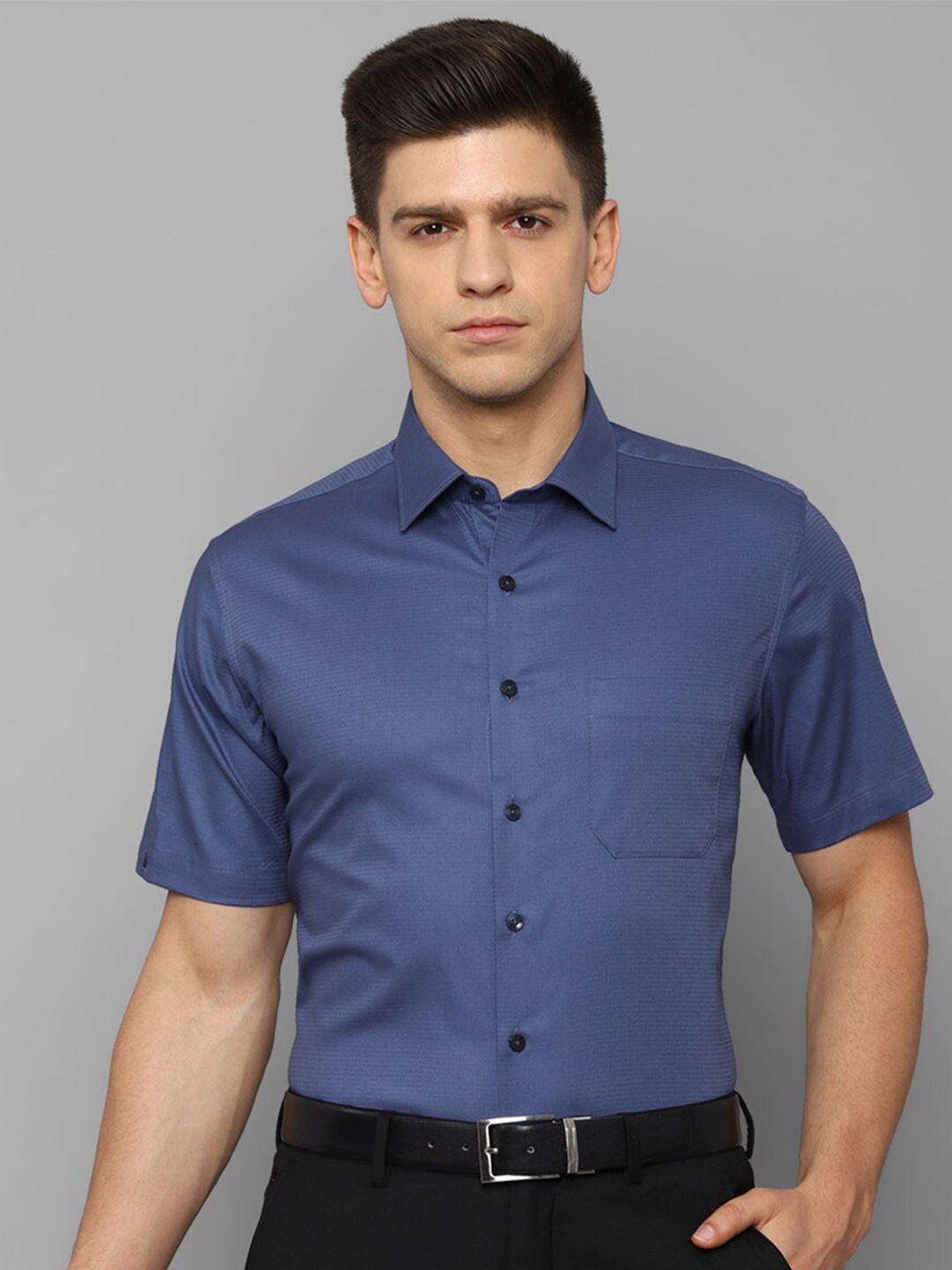 

Louis Philippe Men Blue Slim Fit Formal Shirt