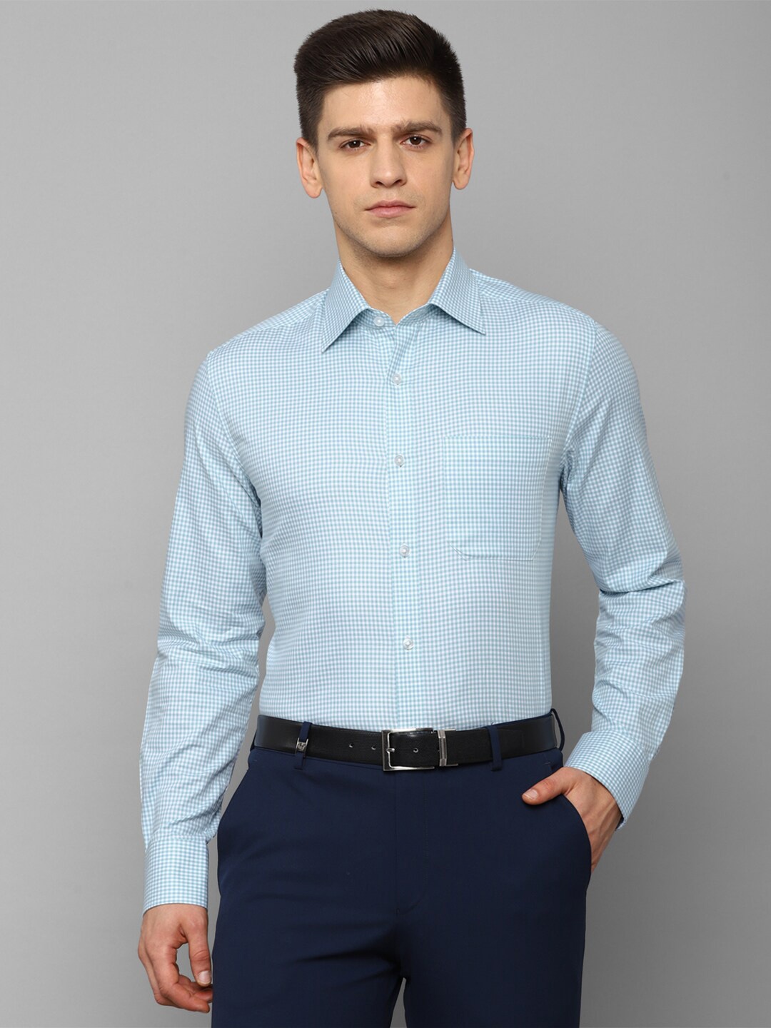 

Louis Philippe Men Blue Formal Shirt