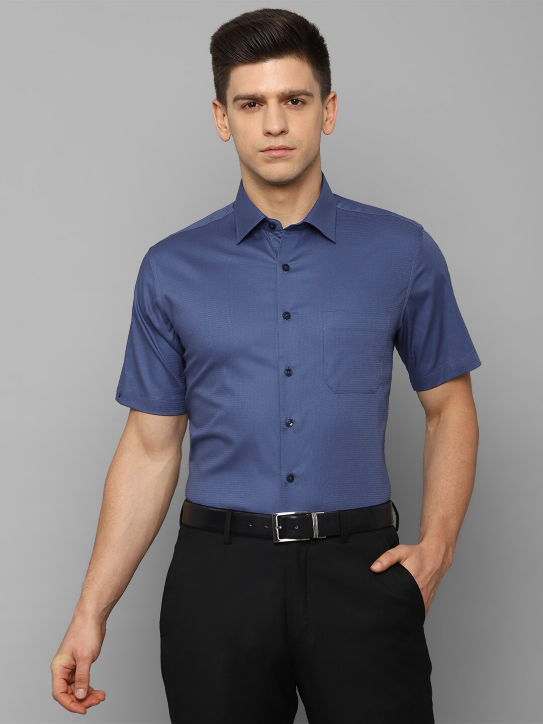 

Louis Philippe Men Blue Slim Fit Formal Shirt