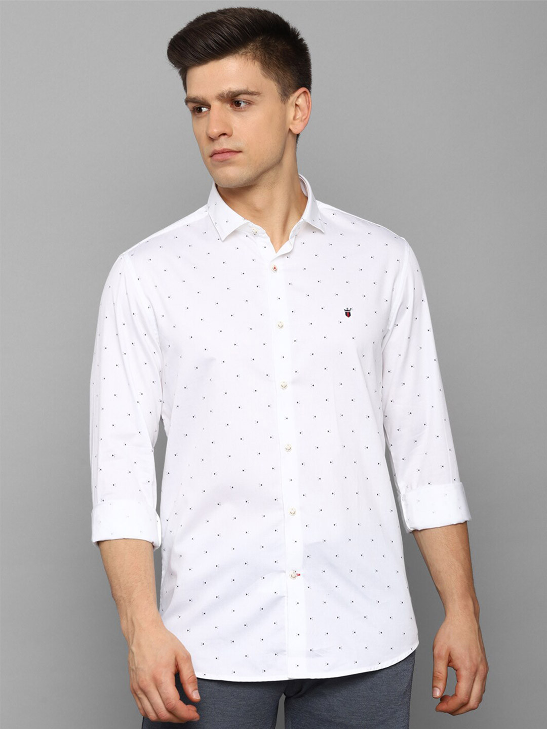 

Louis Philippe Sport Men White Slim Fit Printed Casual Shirt