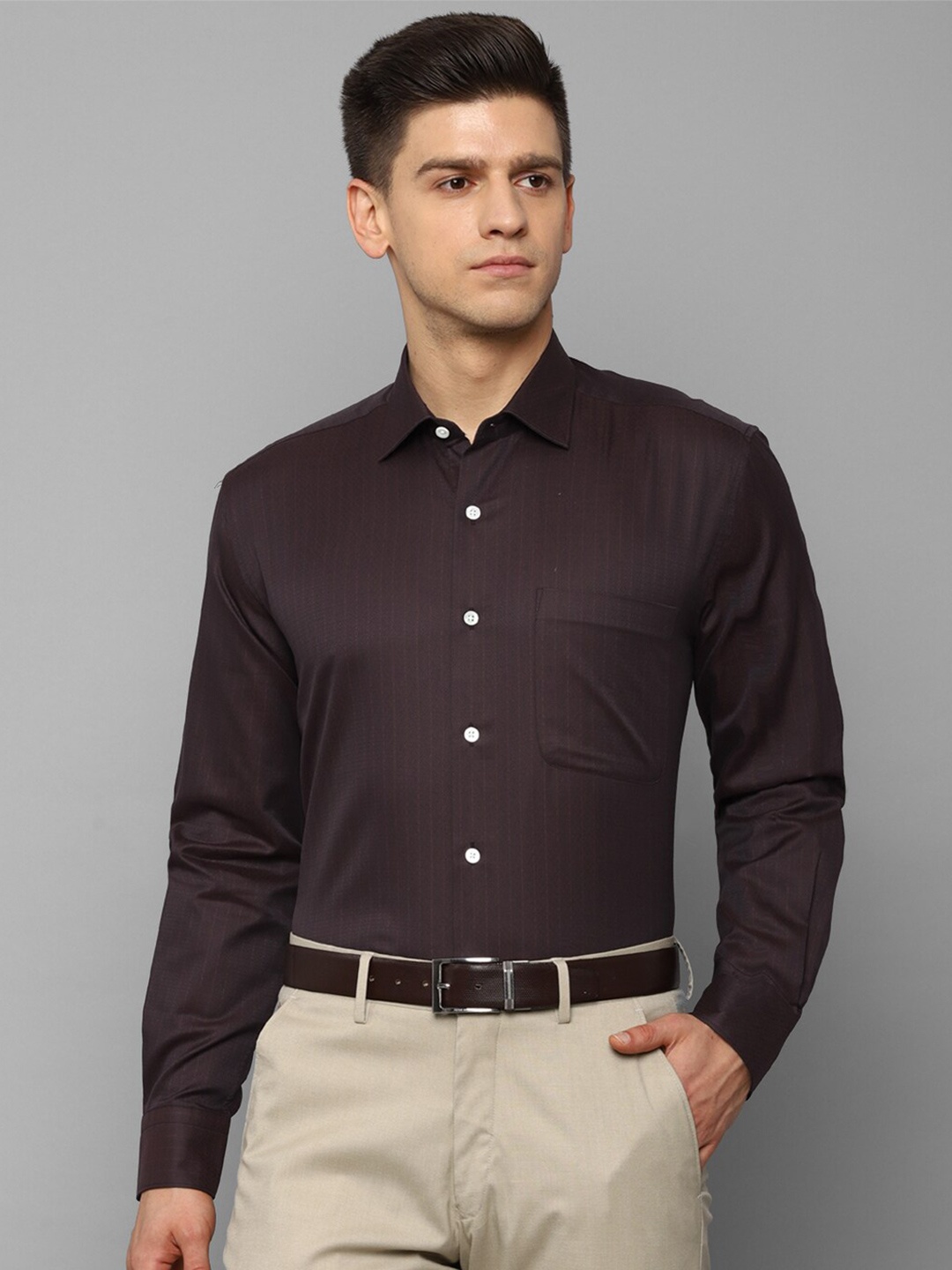 

Luxure by Louis Philippe Men Brown Formal Shirt