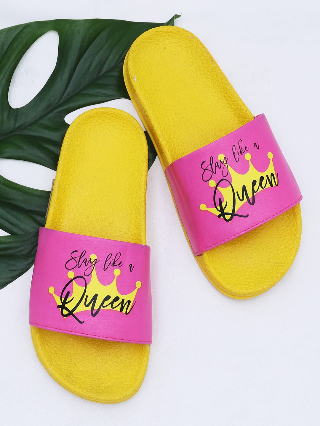 

DChica Girls Yellow Striped Open Toe Flats