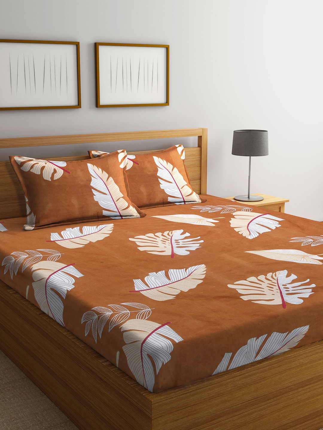 

Arrabi Unisex Brown Bedsheets