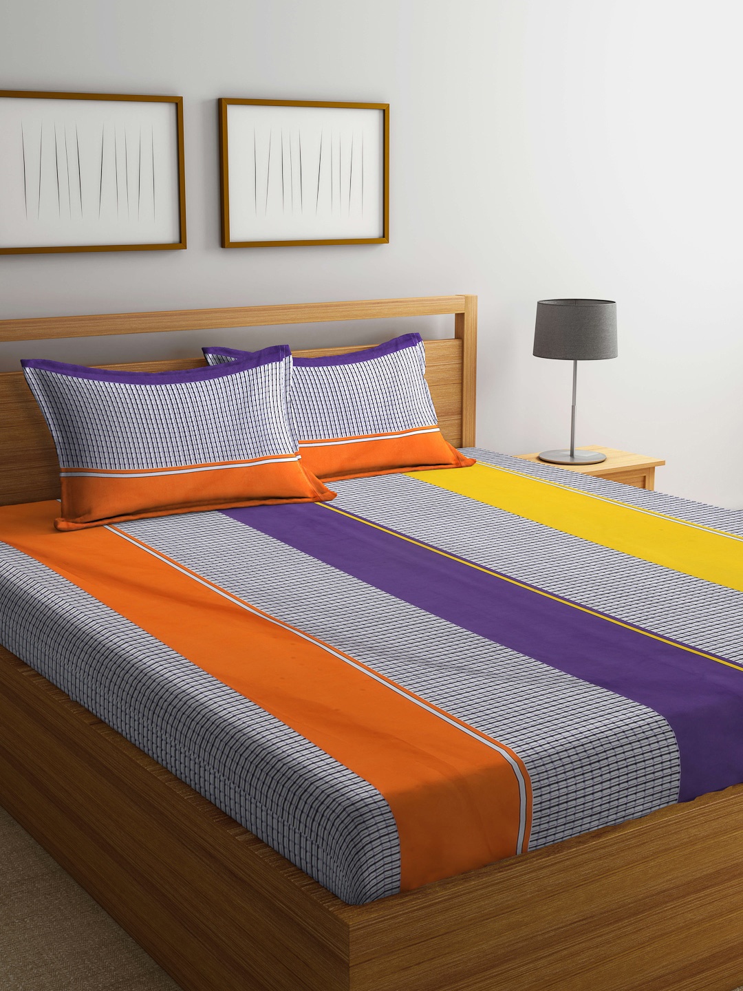 

Arrabi Unisex Multi Bedsheets, Yellow