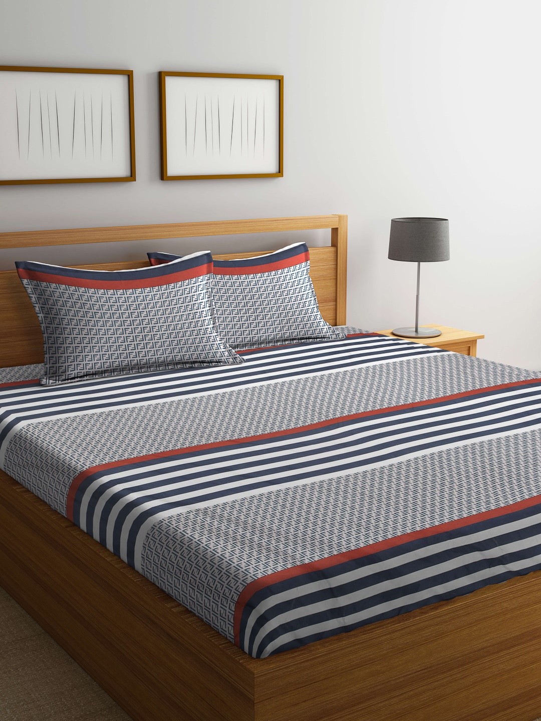 

Arrabi Unisex Multi Bedsheets, Blue
