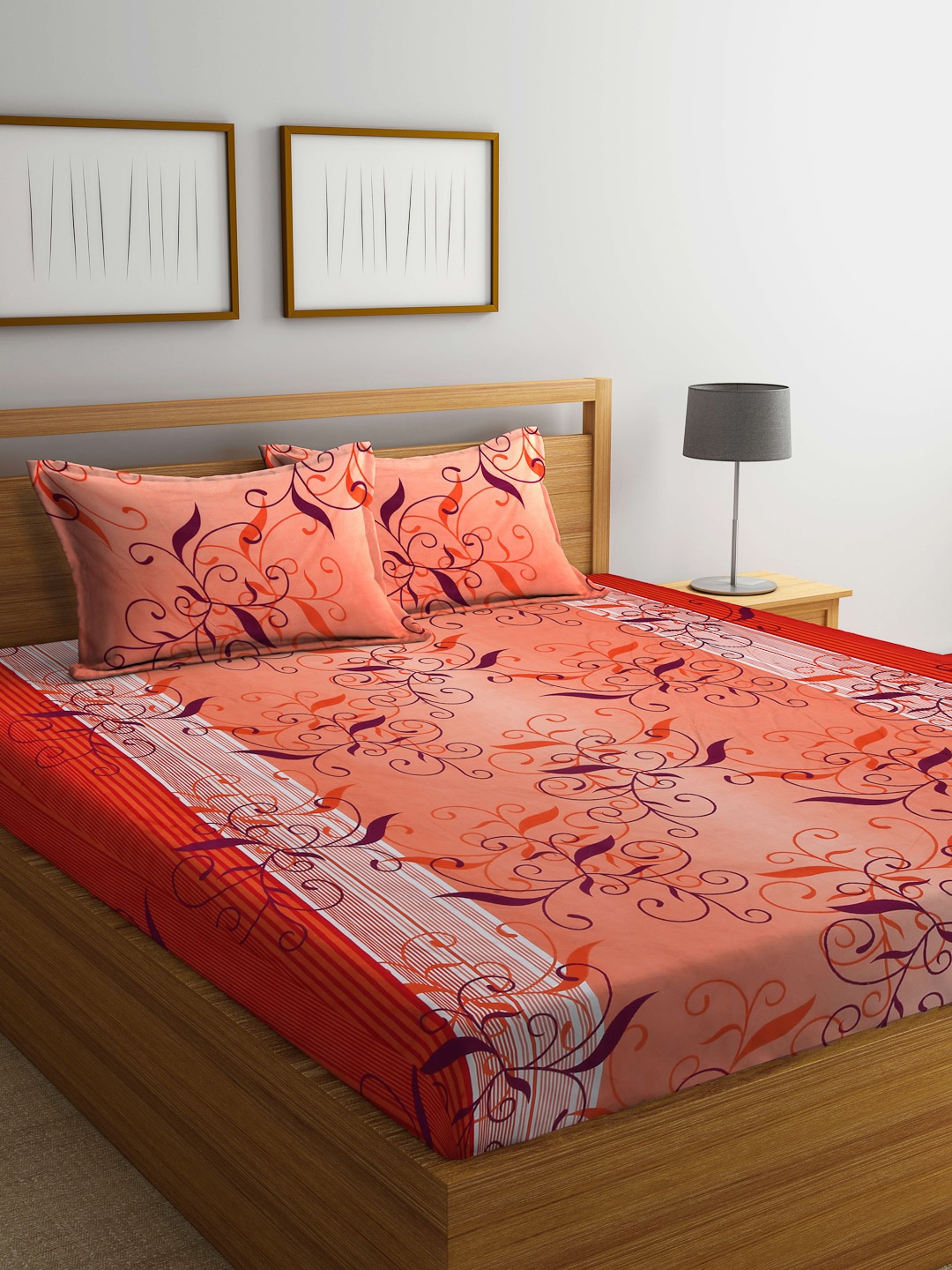 

Arrabi Unisex Orange Bedsheets