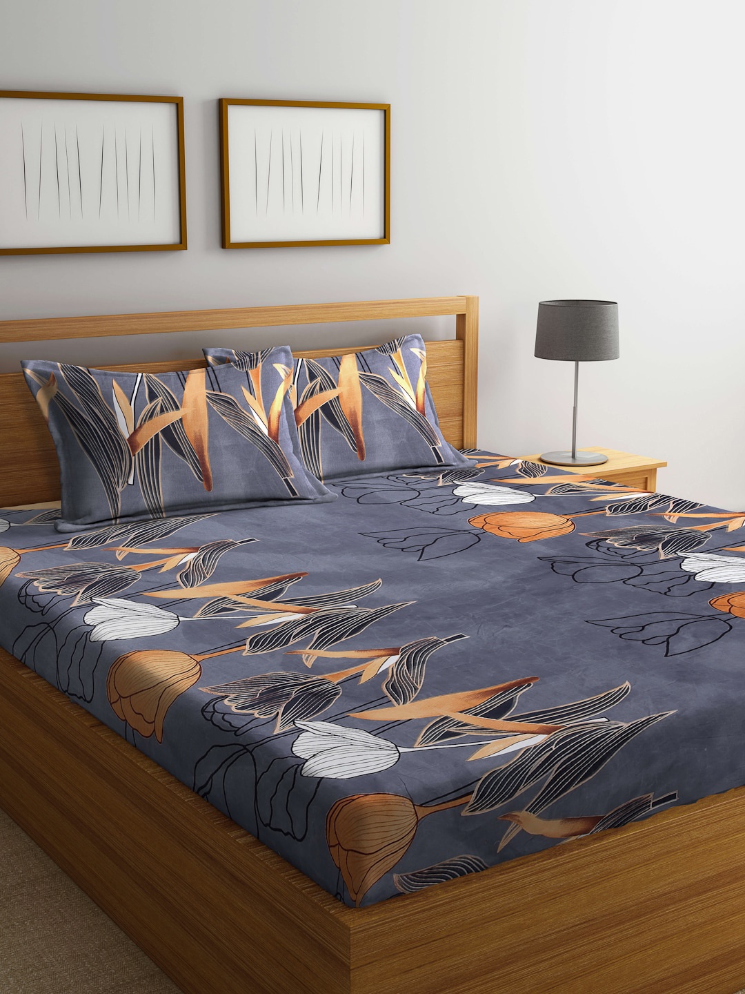 

Arrabi Unisex Grey Bedsheets