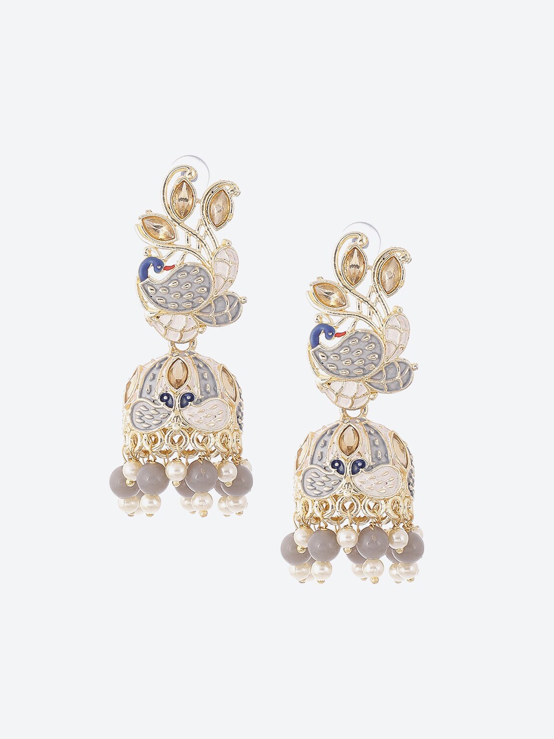 

Biba Gold-Toned Contemporary Jhumkas Earrings
