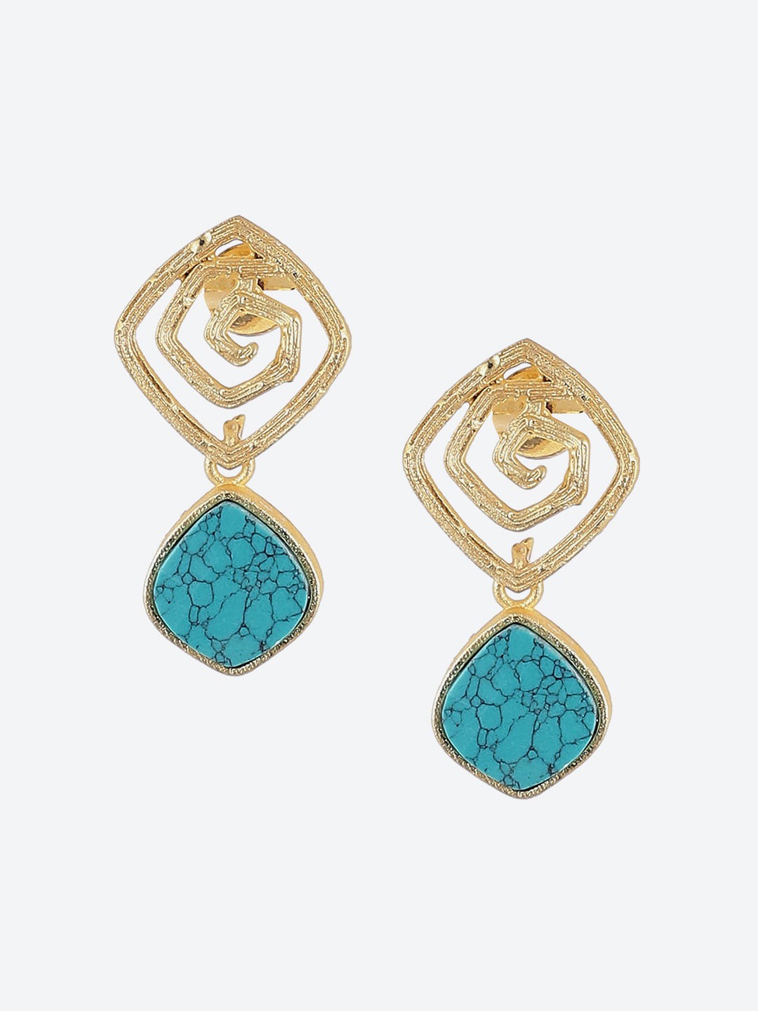 

Biba Turquoise Blue Contemporary Drop Earrings