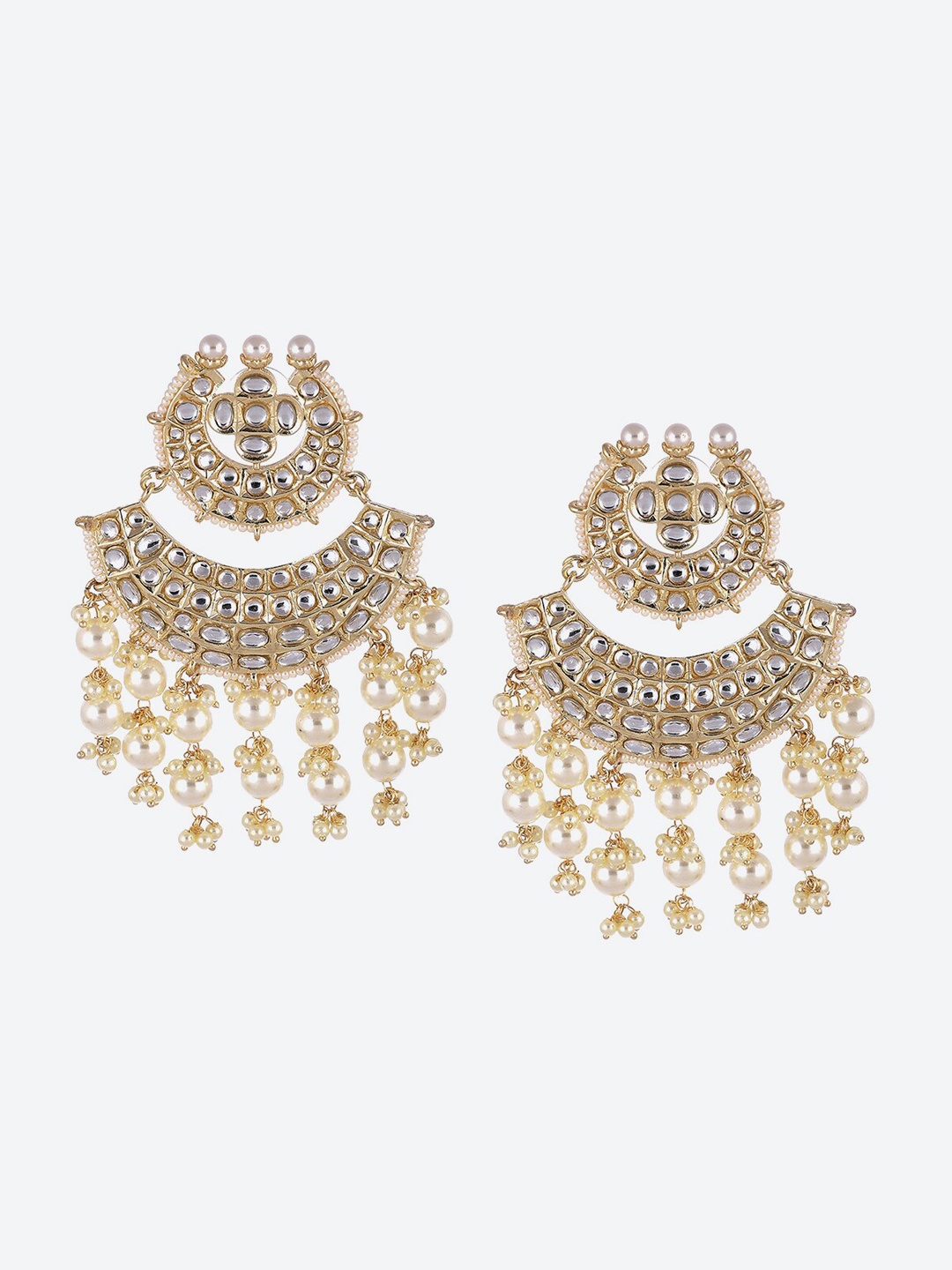 

Biba Gold-Toned Contemporary Chandbalis Earrings