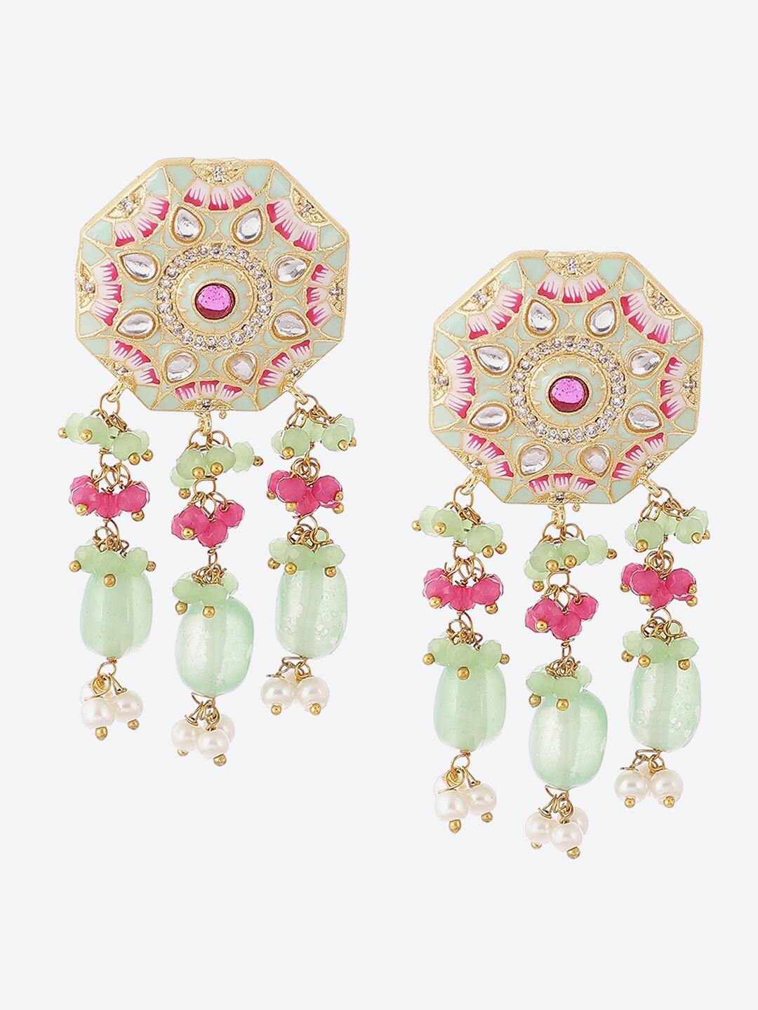 

Biba Green Contemporary Drop Earrings