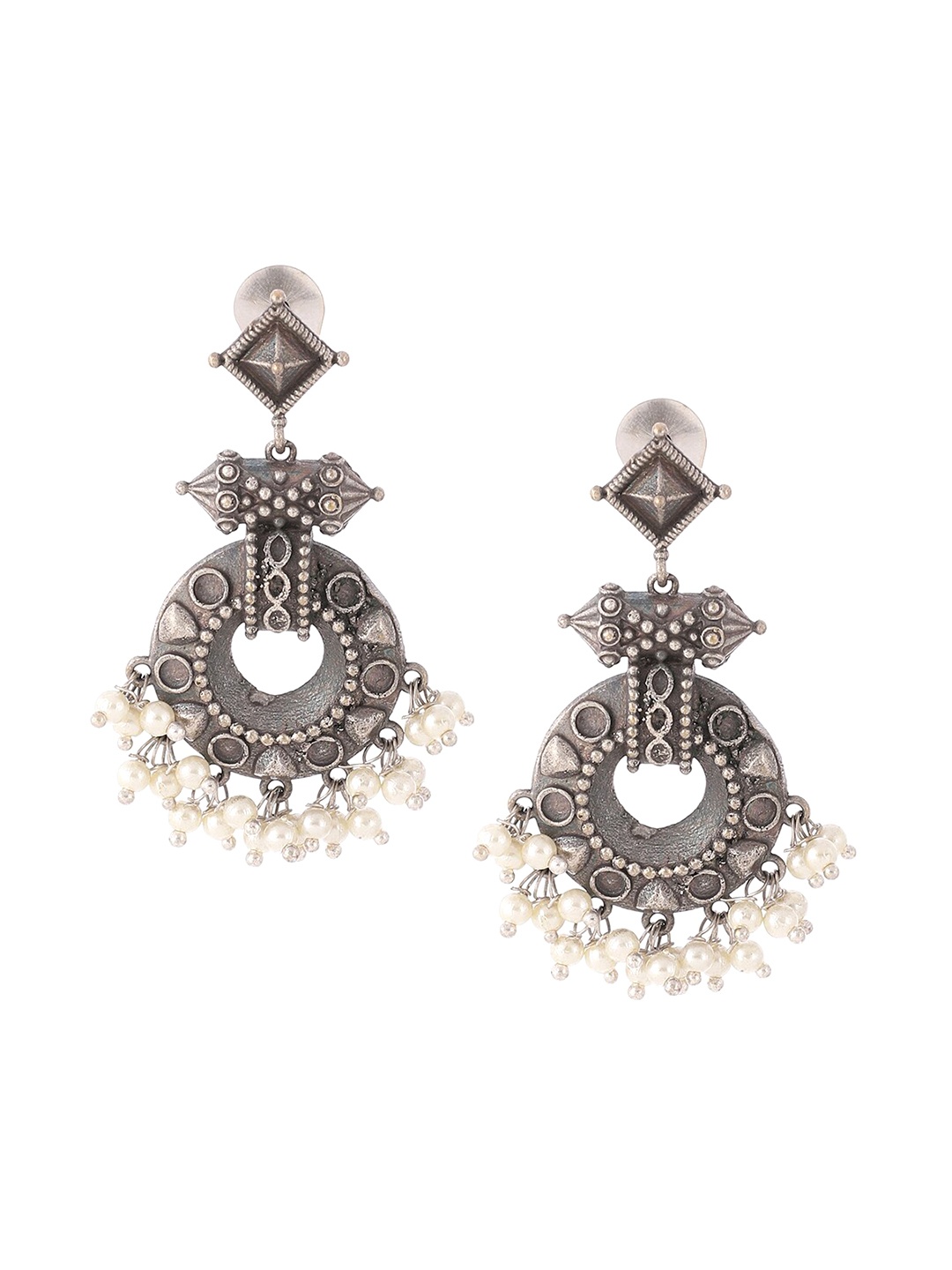 

Biba Copper-Toned Contemporary Chandbalis Earrings