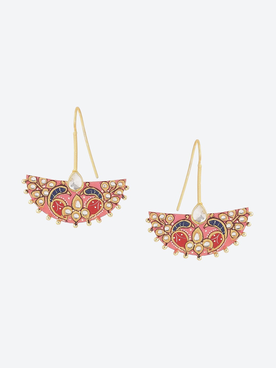 

Biba Peach-Coloured Contemporary Jhumkas Earrings