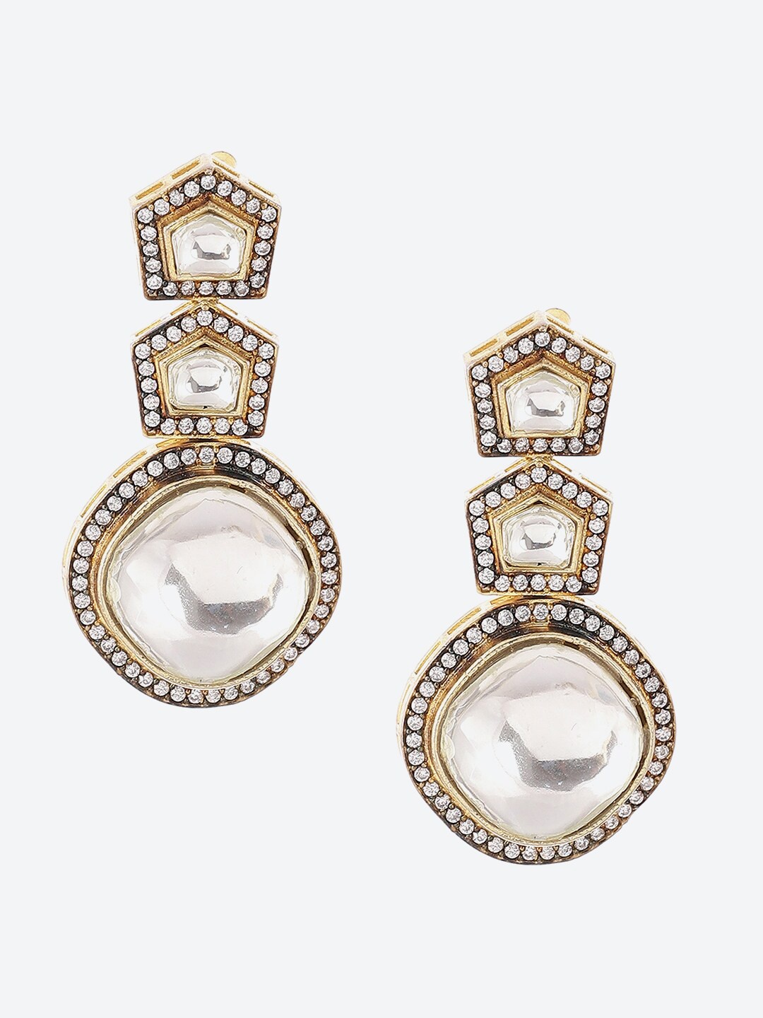 

Biba White Contemporary Studs Earrings