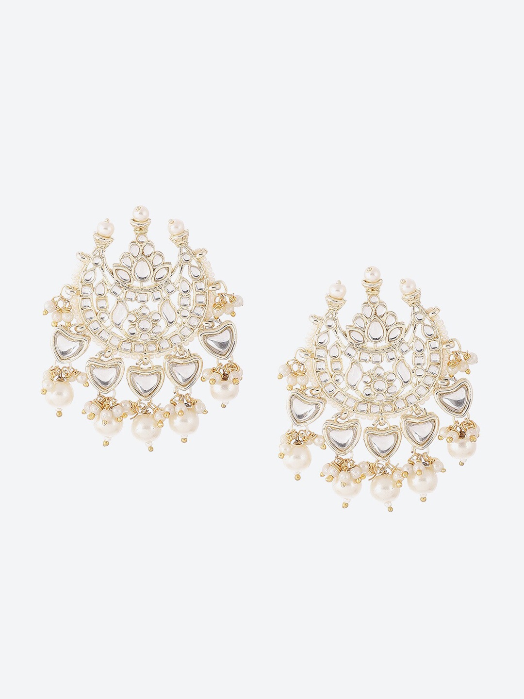 

Biba Off White Contemporary Chandbalis Earrings