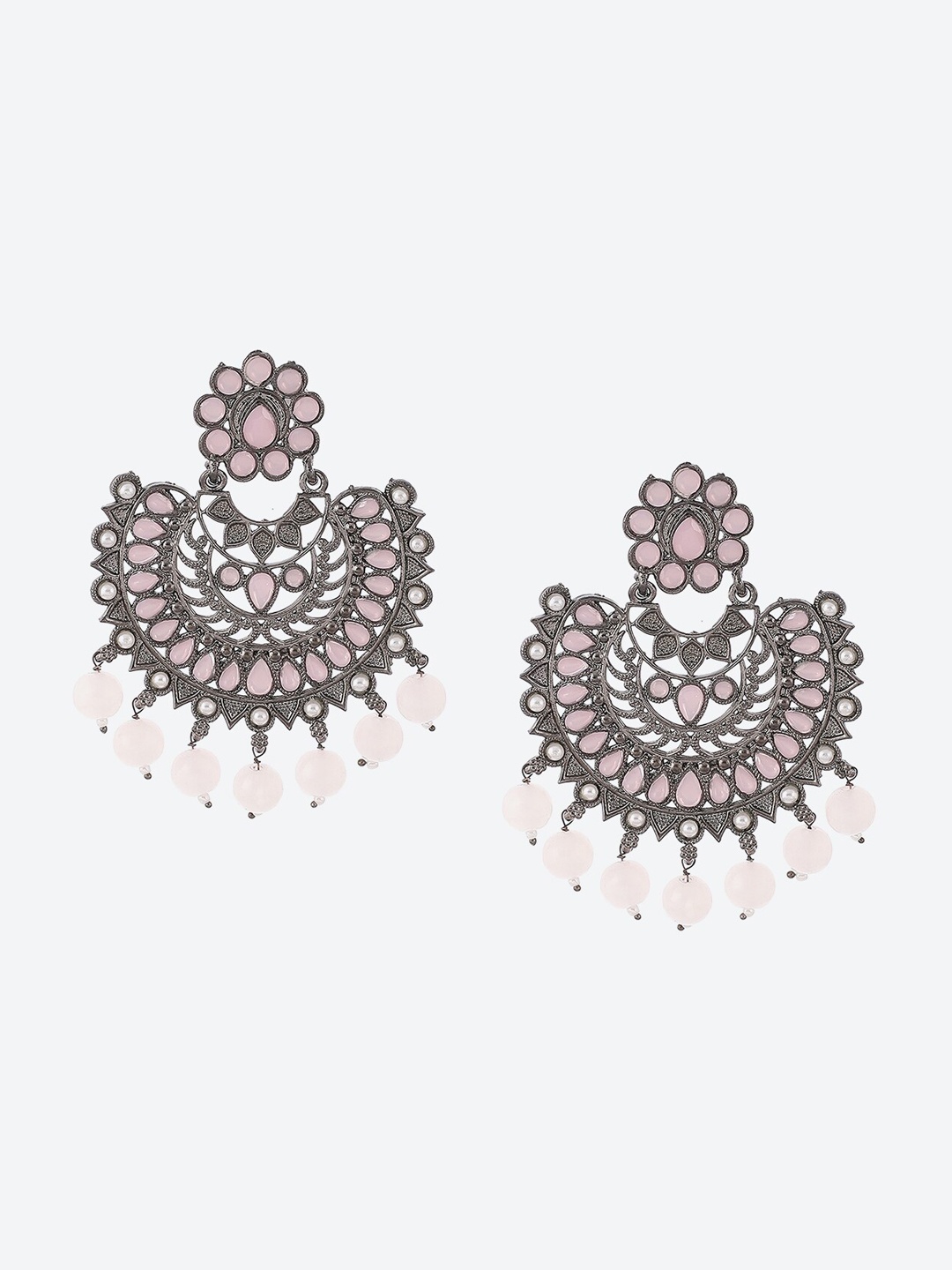 

Biba Pink Contemporary Chandbalis Earrings