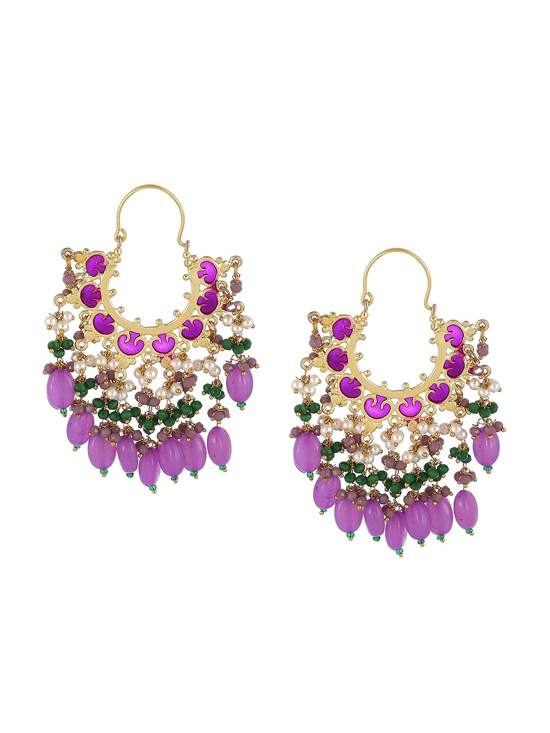 

Biba Purple Contemporary Chandbalis Earrings