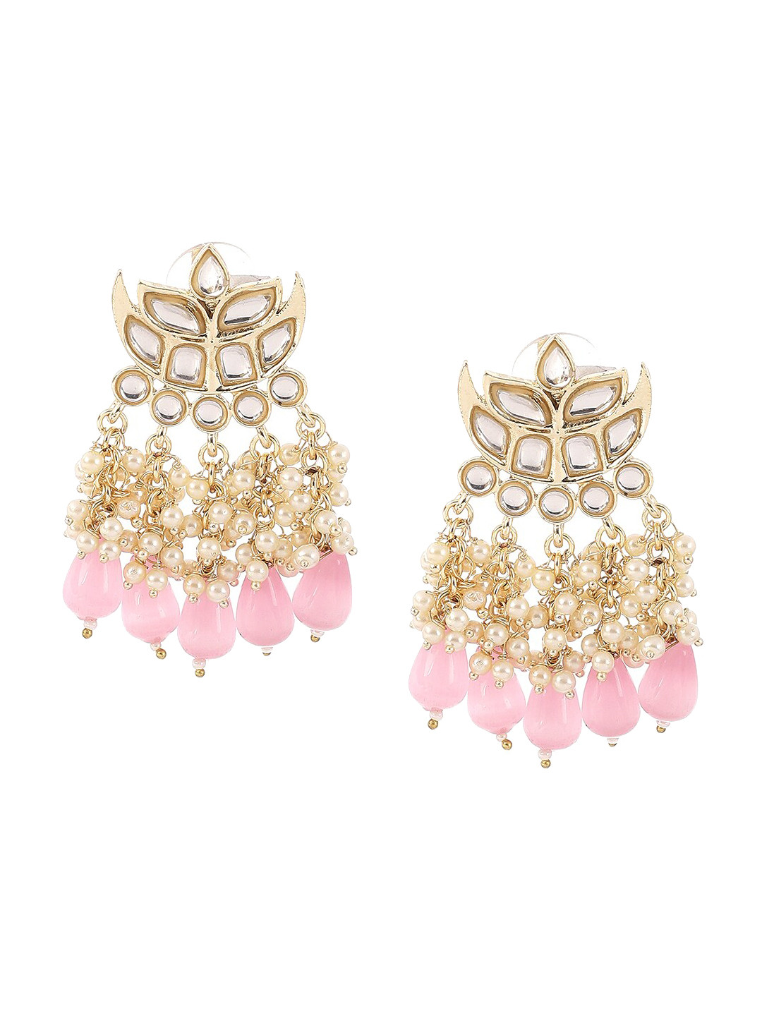 

Biba Pink Contemporary Chandbalis Earrings