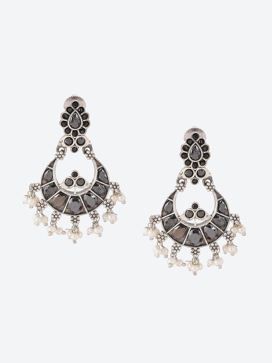 

Biba Black Contemporary Chandbalis Earrings
