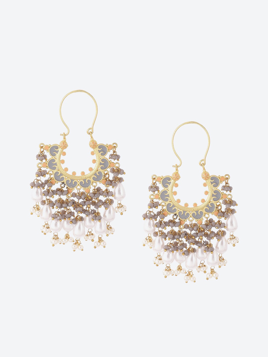 

Biba Grey Contemporary Chandbalis Earrings