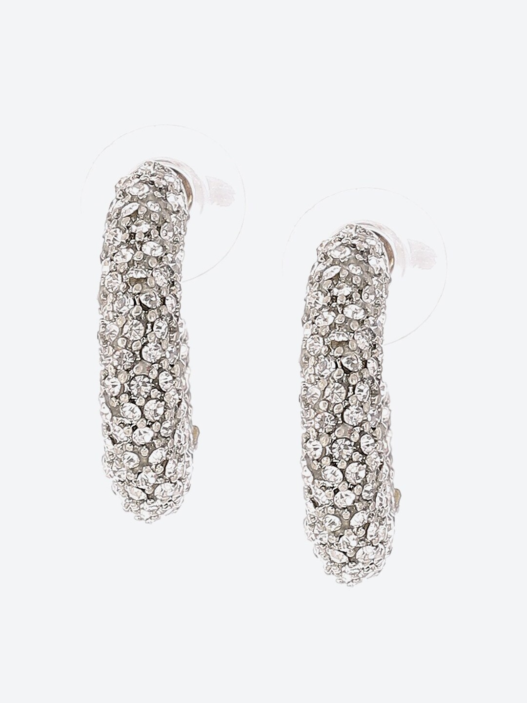 

Biba Silver-Toned Contemporary Hoop Earrings