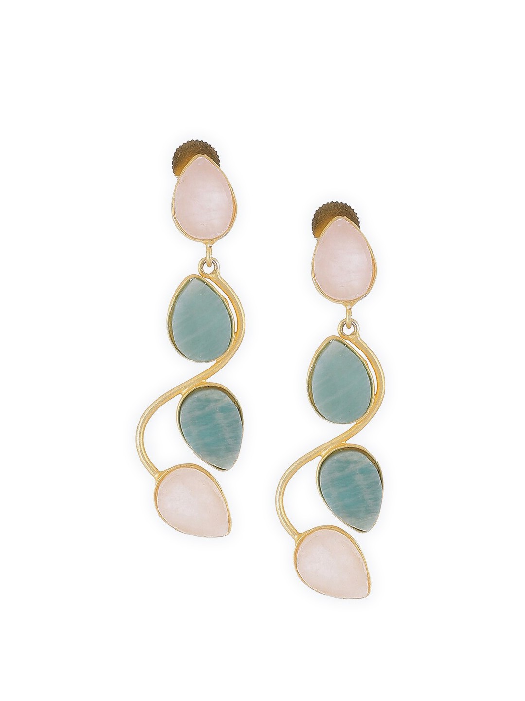 

Biba Green Contemporary Studs Earrings