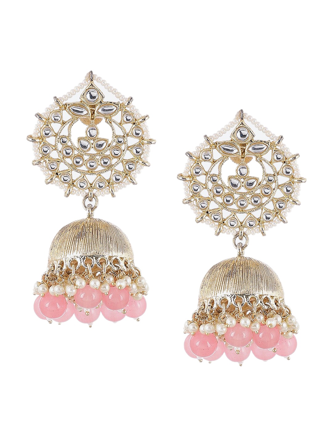 

Biba Gold-Toned Contemporary Jhumkas Earrings