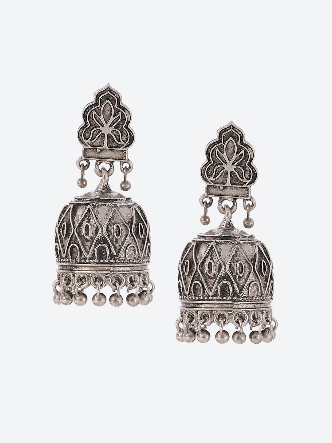 

Biba Copper-Toned Contemporary Jhumkas Earrings