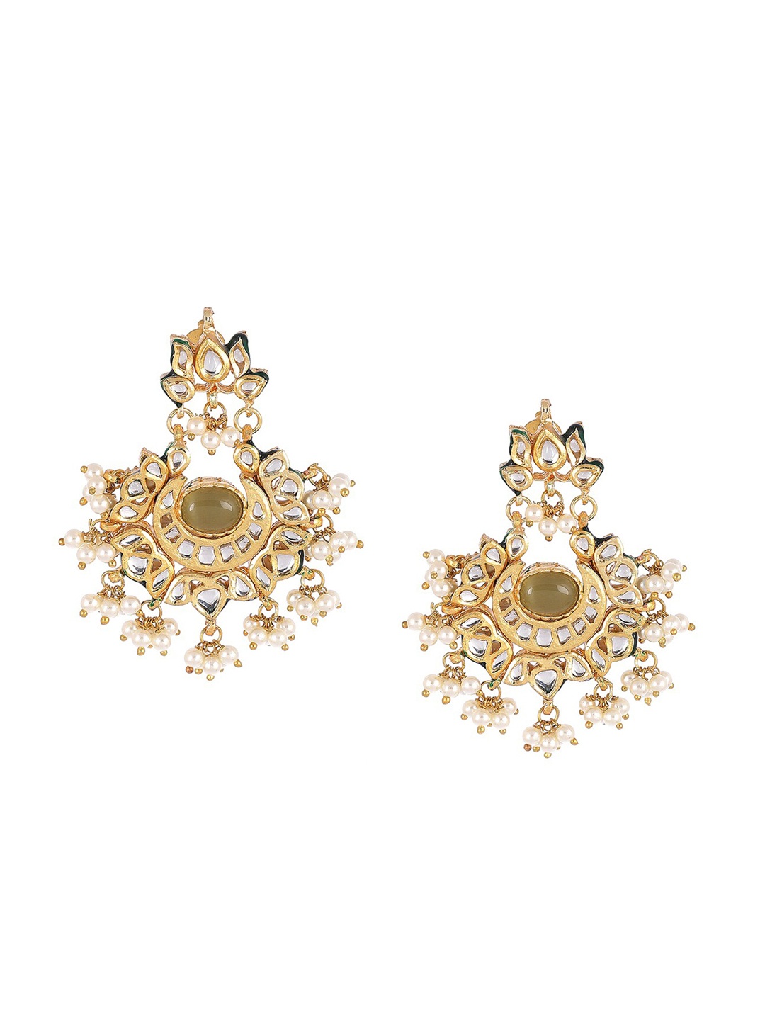 

Biba Yellow Contemporary Chandbalis Earrings