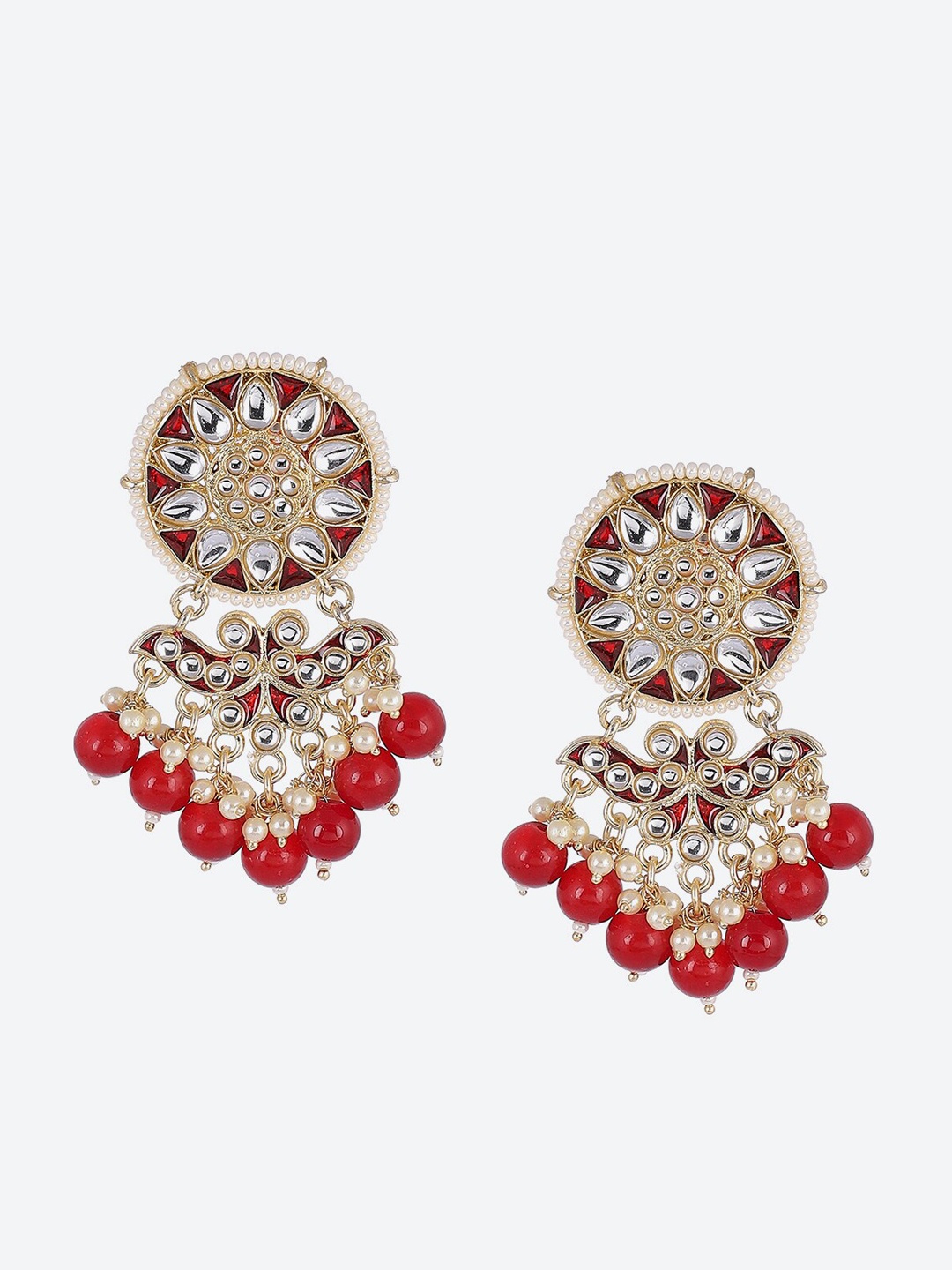 

Biba Maroon Contemporary Jhumkas Earrings
