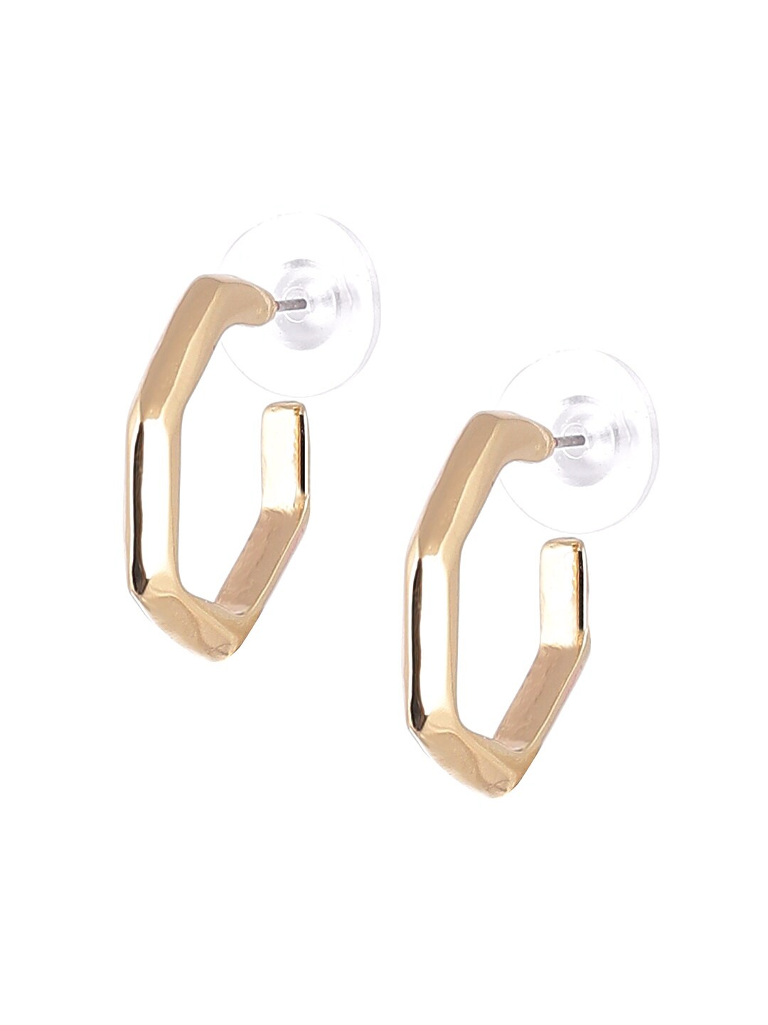 

Biba Gold-Toned Contemporary Half Hoop Earrings