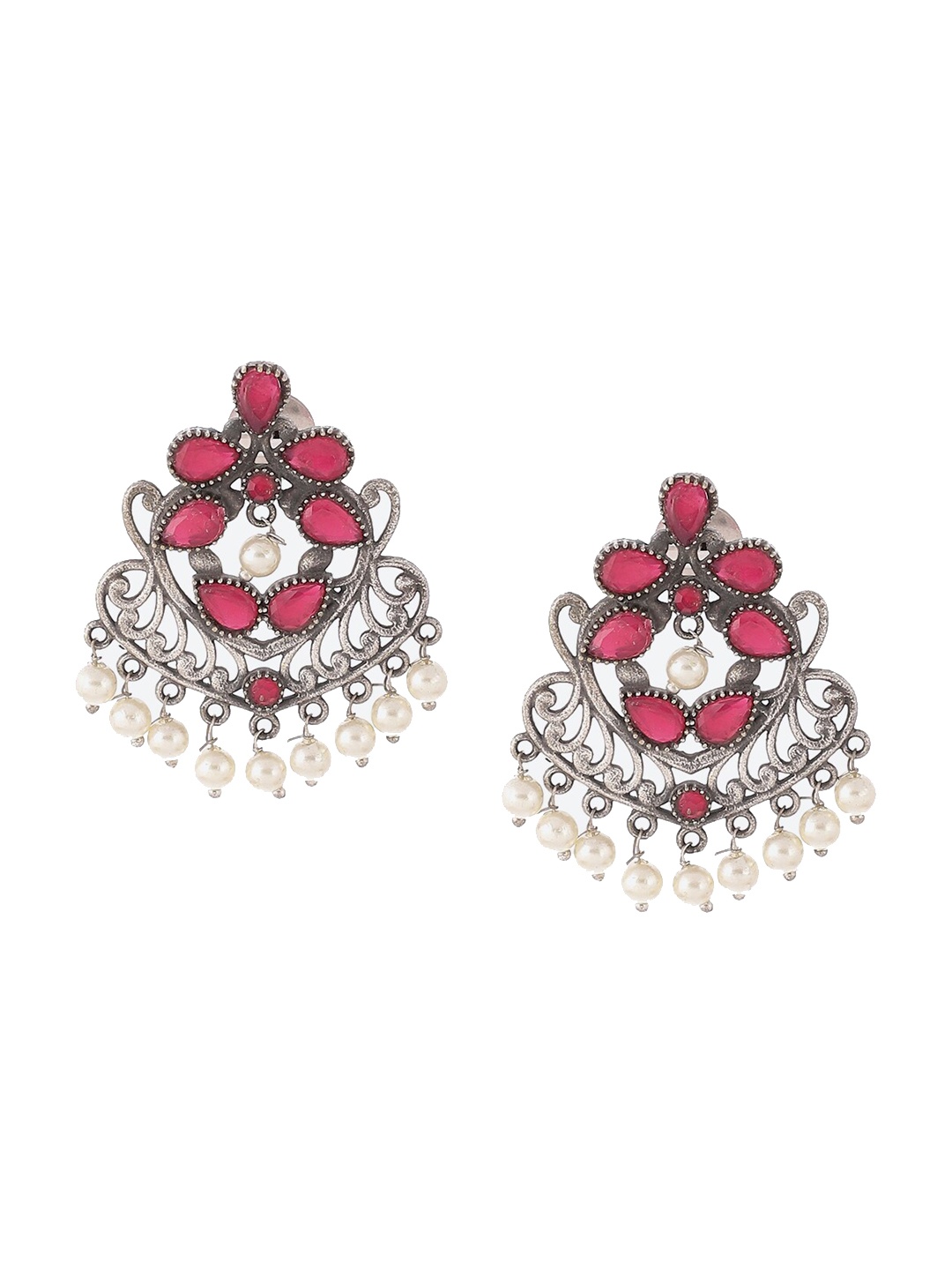 

Biba Maroon Contemporary Chandbalis Earrings