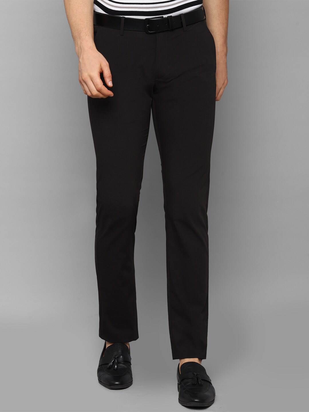 

Allen Solly Men Black Slim Fit Trousers