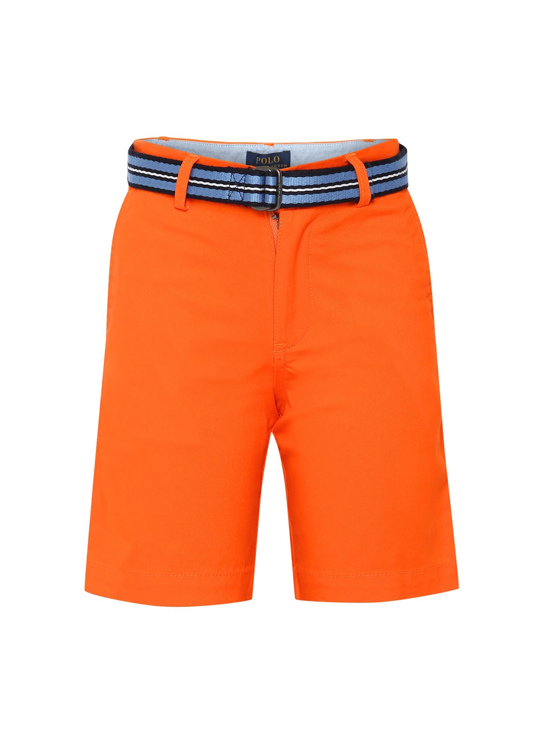 

Polo Ralph Lauren Boys Orange Solid Pure Cotton Shorts With Belt