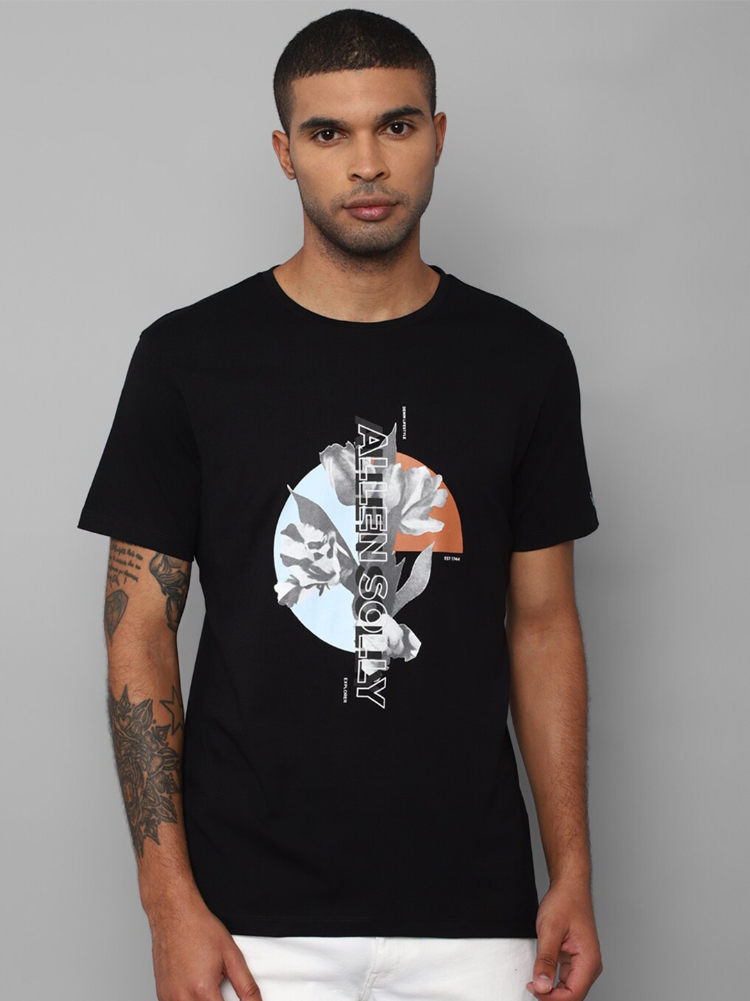 

Allen Solly Sport Men Black & xiketic Printed T-shirt