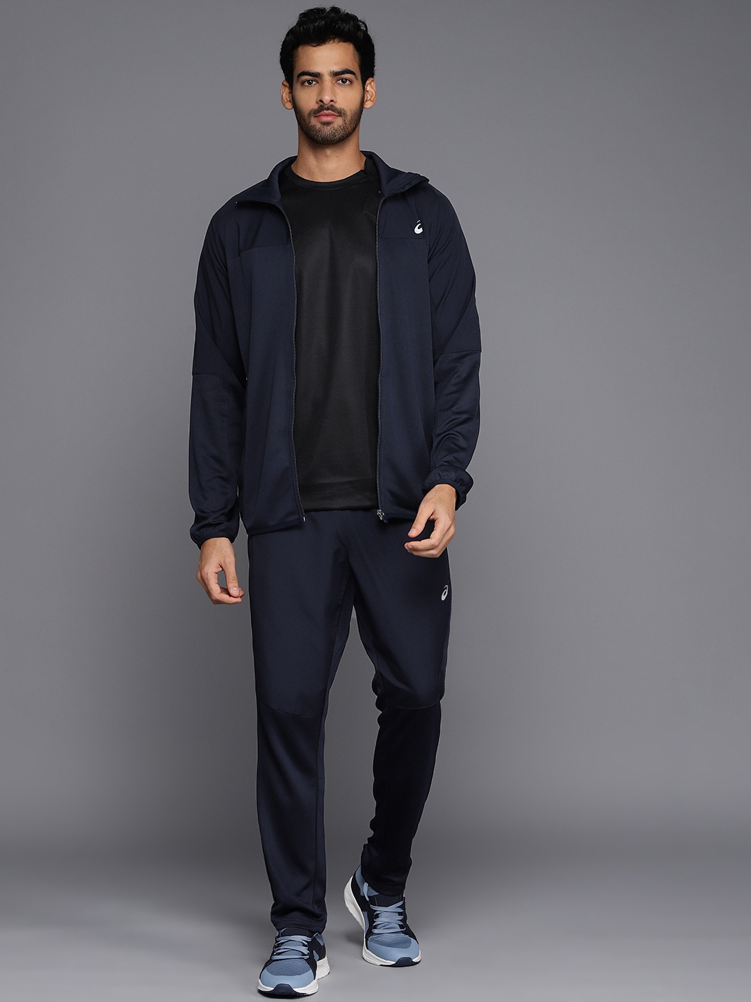 

ASICS Men Navy Blue Solid Tracksuit