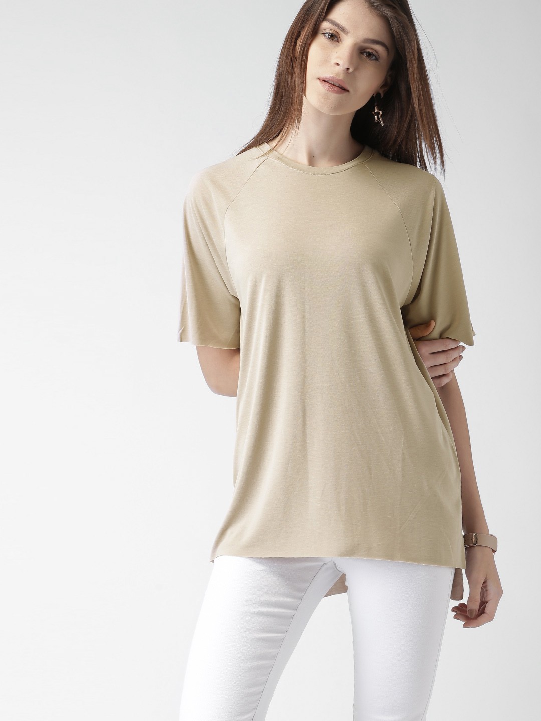 

FOREVER 21 Women Nude Solid Top