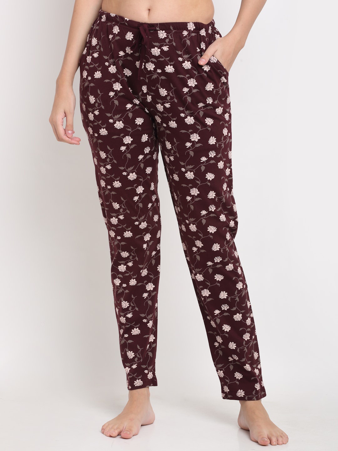 

Kanvin Women Brown Printed Lounge Pants