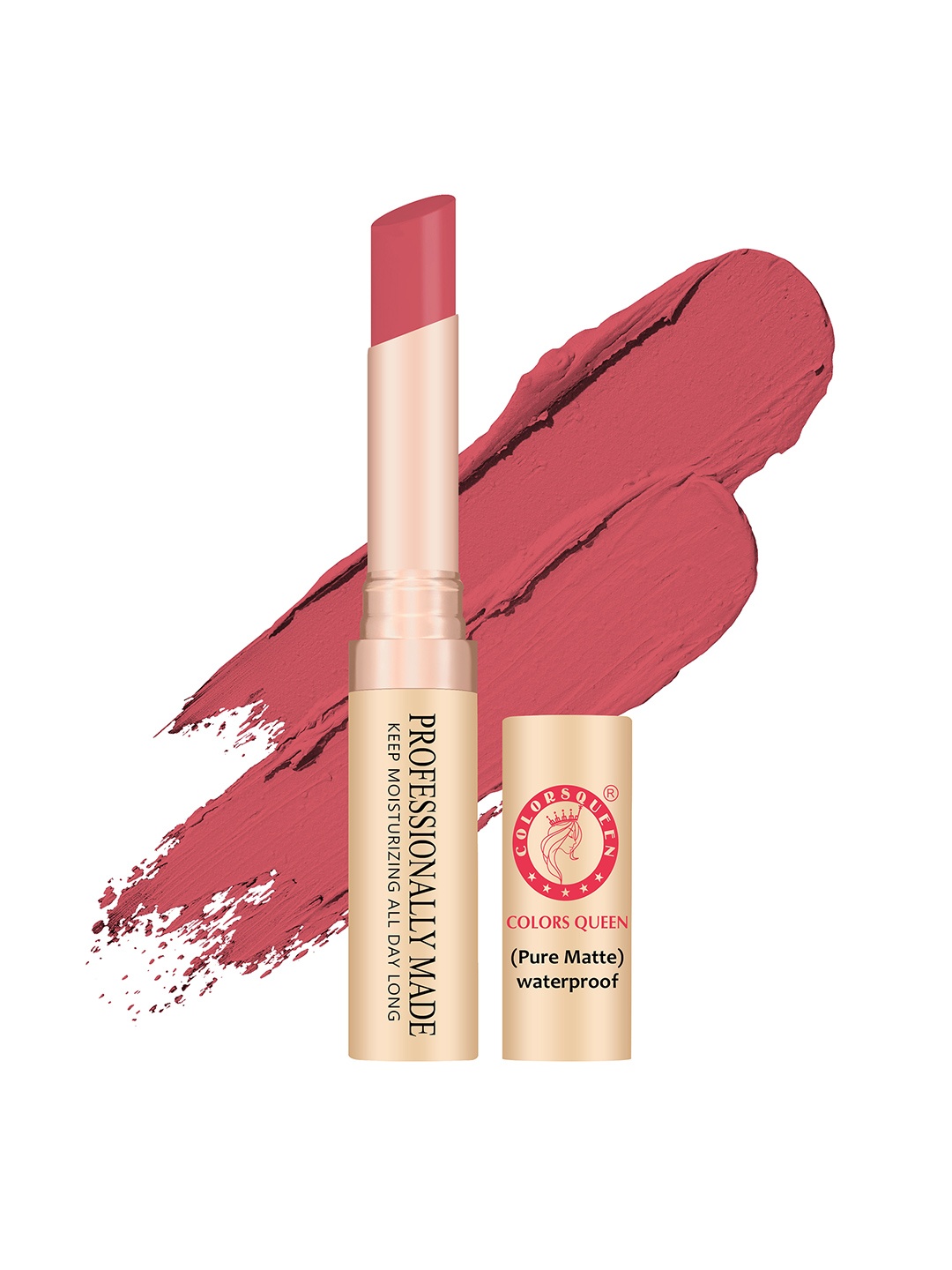 

Colors Queen Professionally Made Waterproof Pure Matte Lipstick 4 g - Peach, Nude