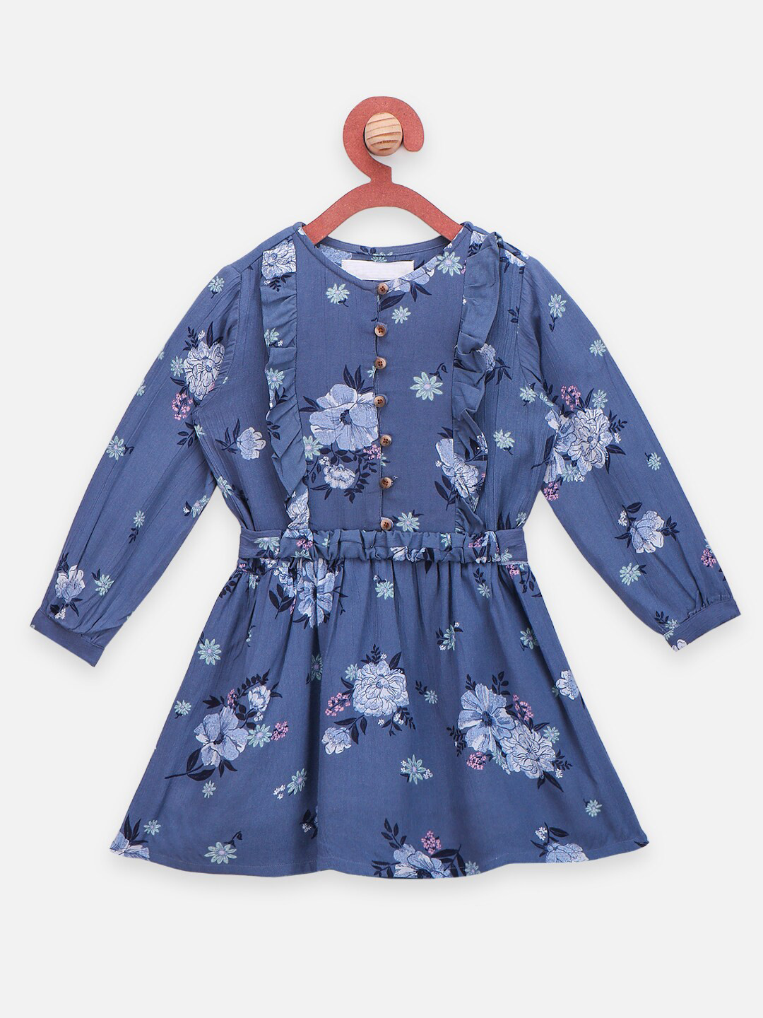 

LilPicks Grey Floral Dress