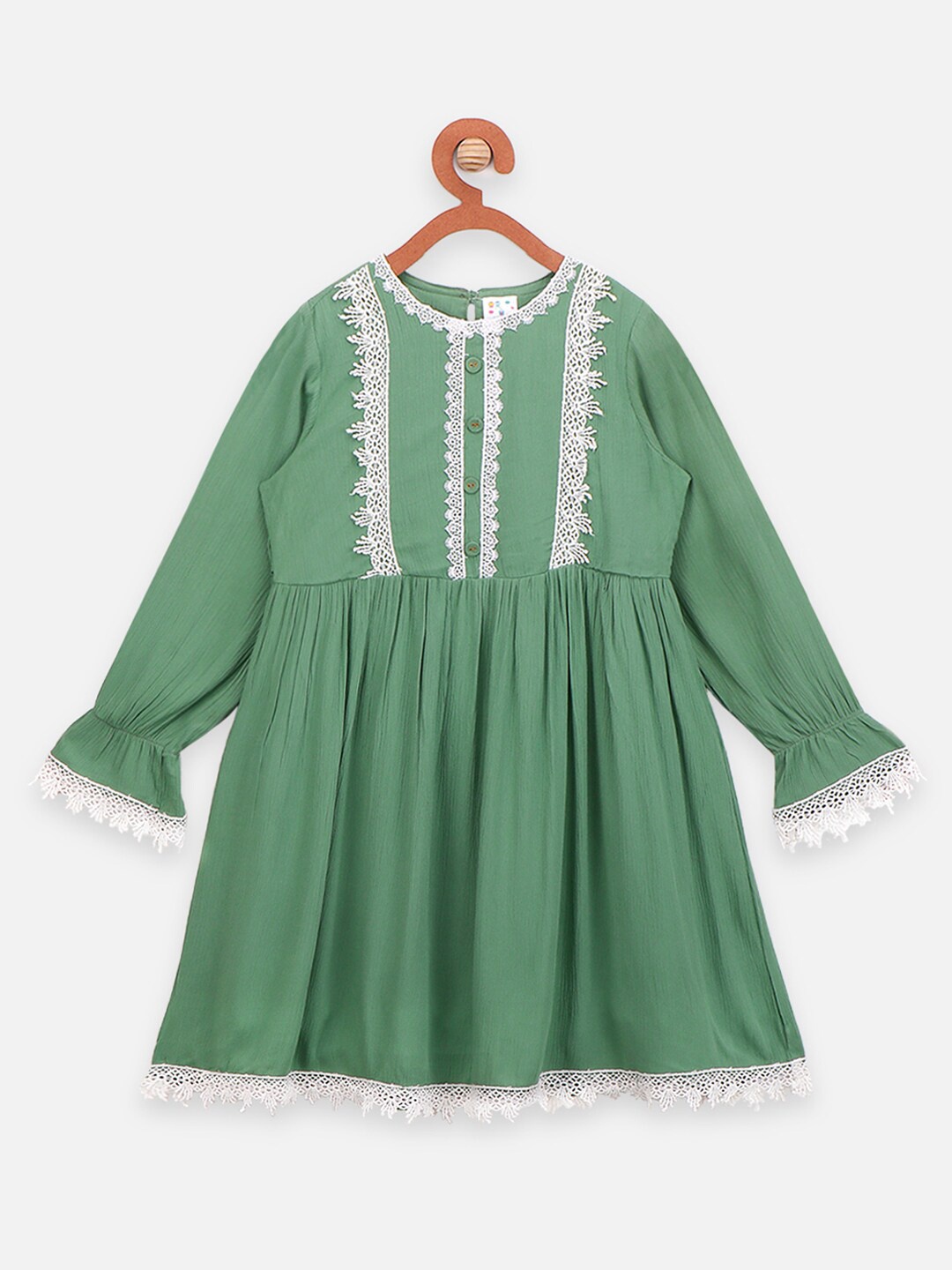 

LilPicks Green & green spruce Dress