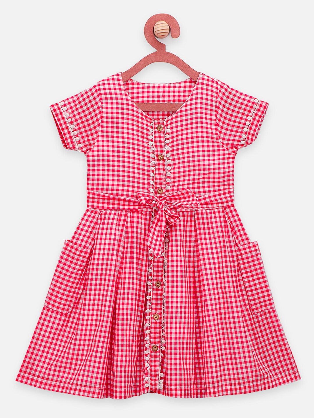 

LilPicks Red Checked Dress