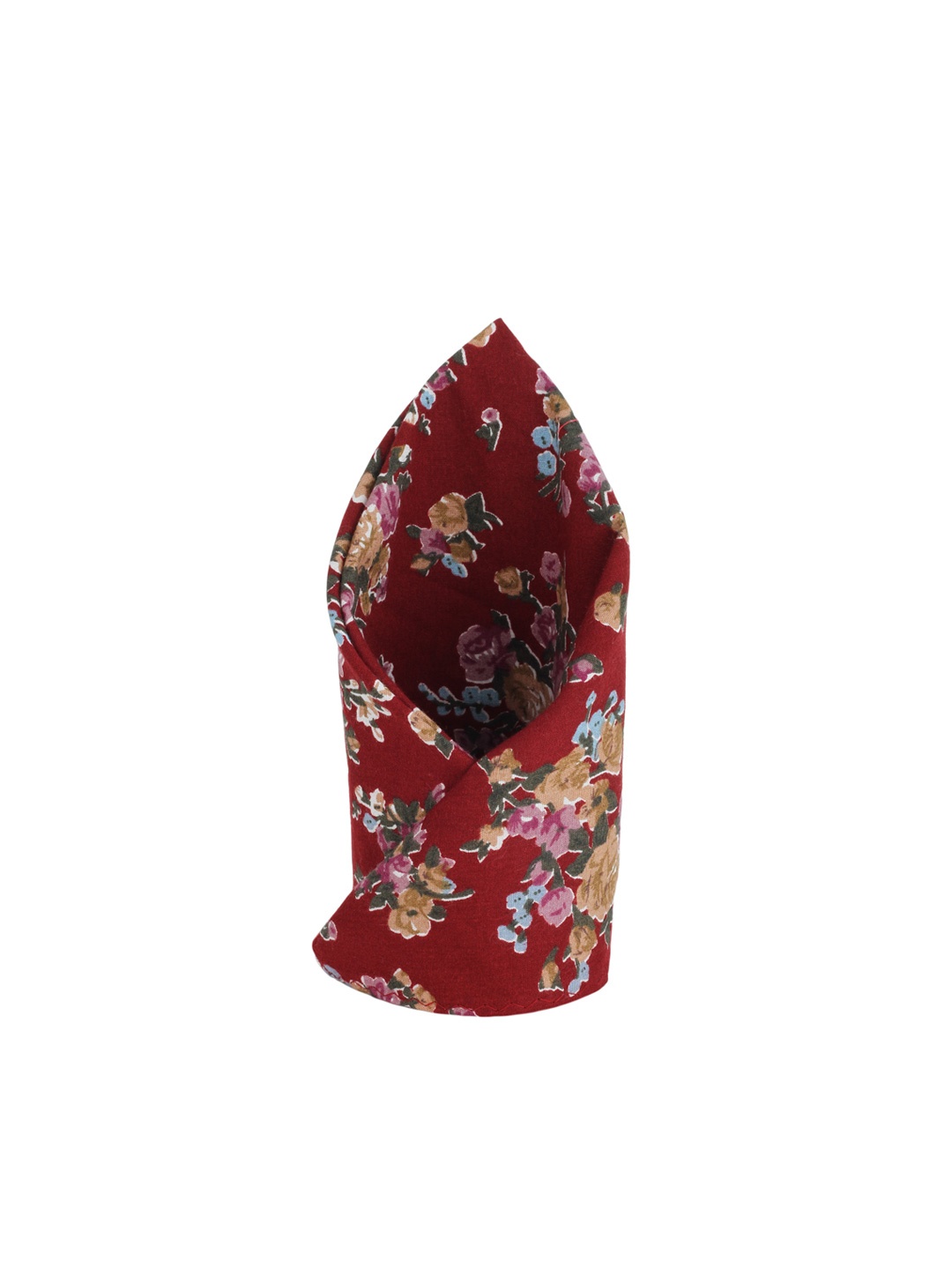 

Alvaro Castagnino Maroon Floral Print Pocket Square
