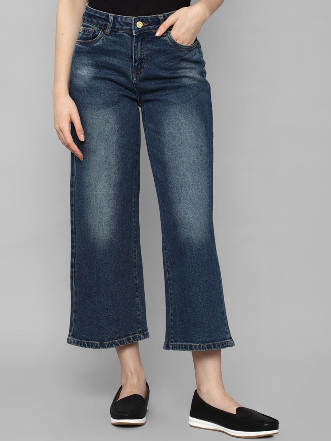 

Allen Solly Woman Women Navy Blue Heavy Fade Jeans
