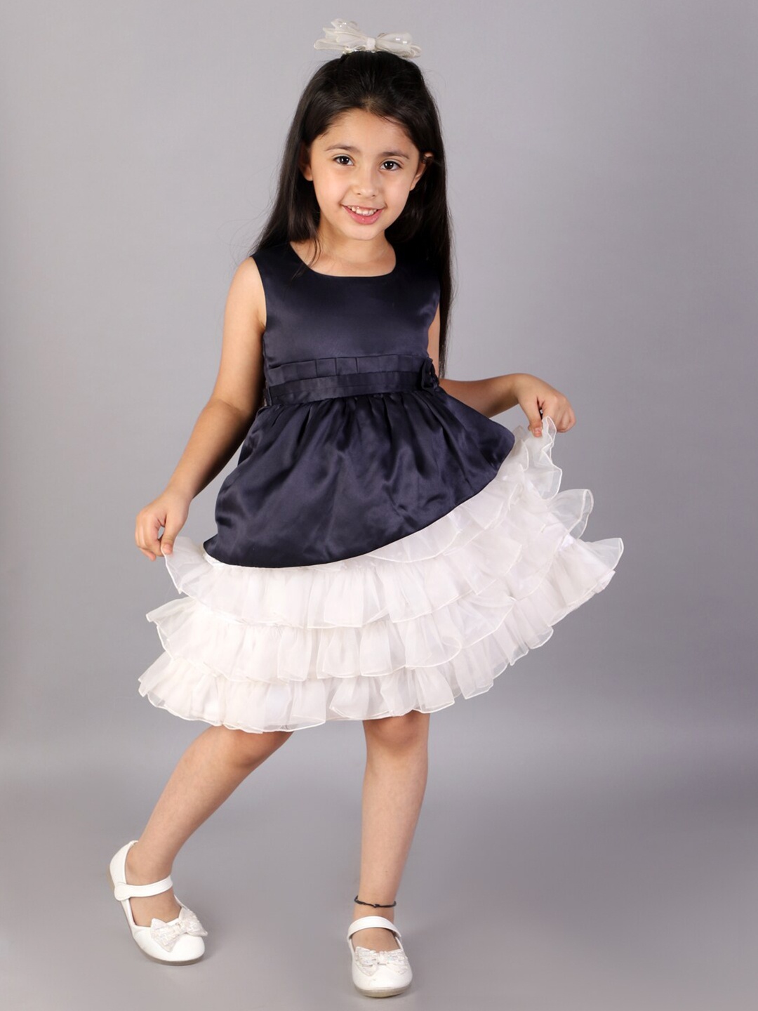 

KidsDew Navy Blue Satin Dress