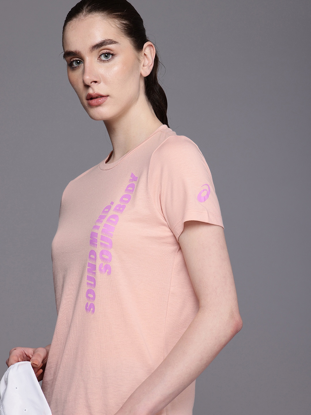 

ASICS Typography Printed T-shirt, Peach