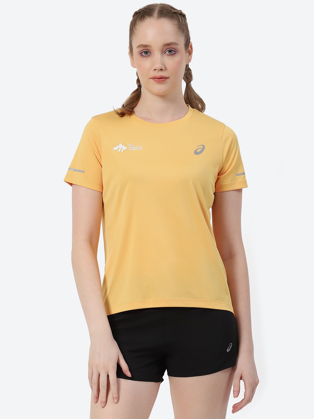 

ASICS Women Running T-shirt, Yellow