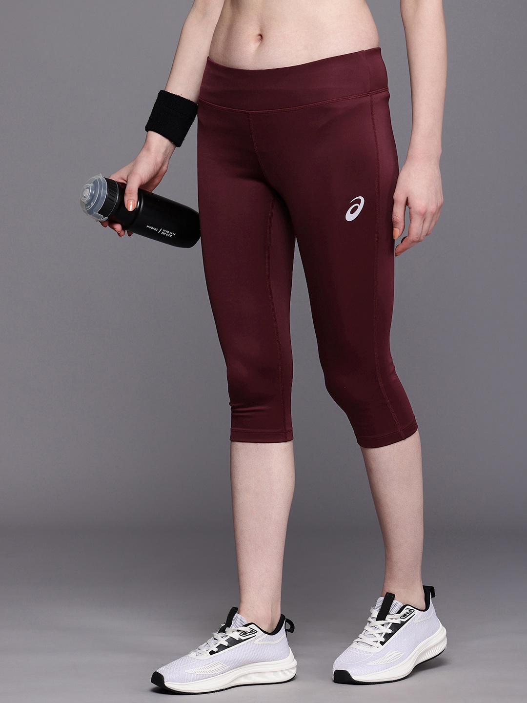 

ASICS Women Three Fourth Length Training Tights, Maroon